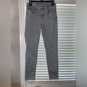 womens gap jeans with frayed bottom